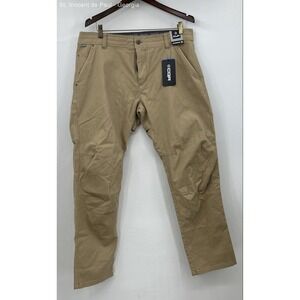 CQR Khaki Slim Straight Casual Pants Men's 36 Stretch New W Tags Tech